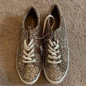 Sparkly Gold Sneakers